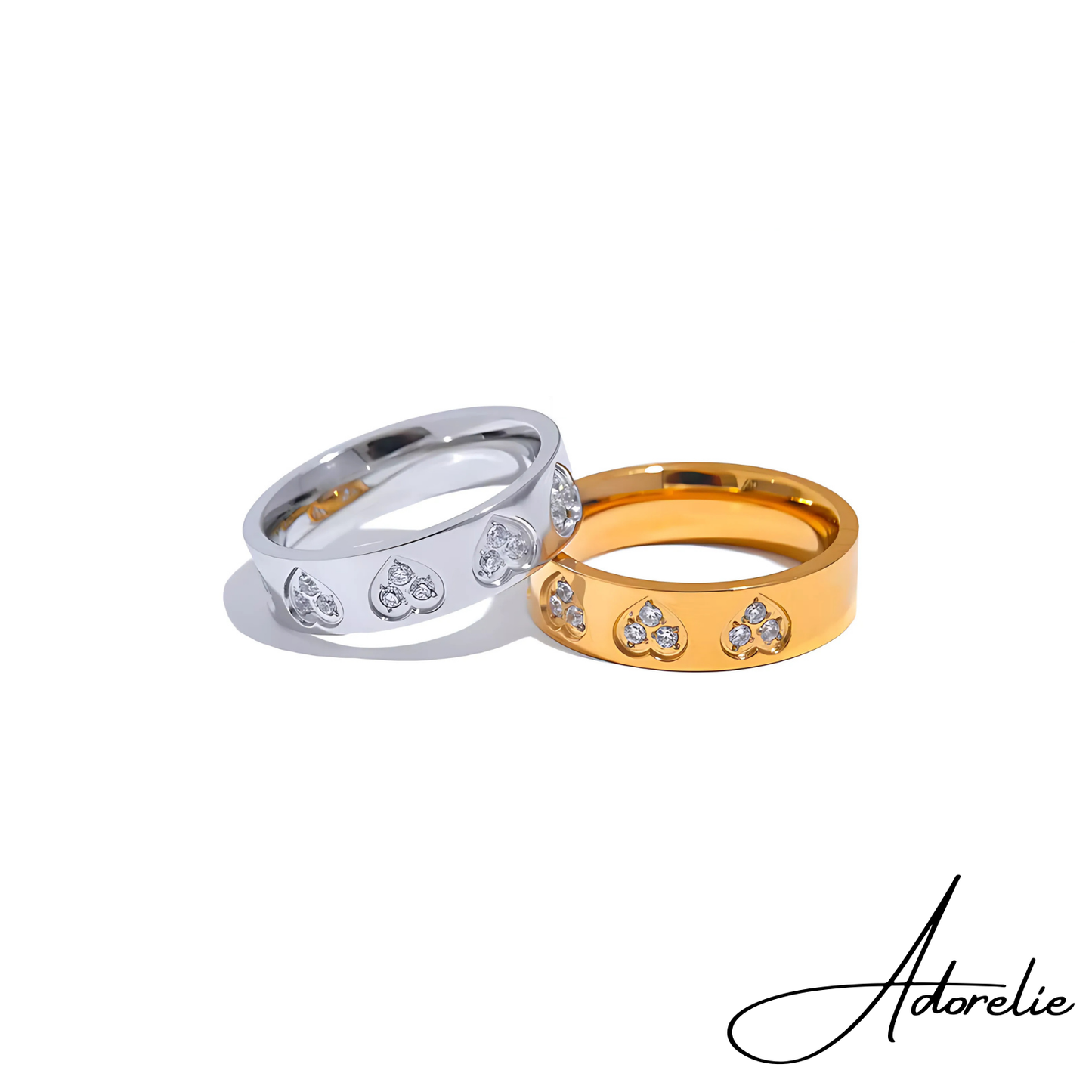 Adorelie™ Herzen der Diamanten Ring